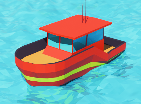 Low Poly Boat | 3D Model by JamPre